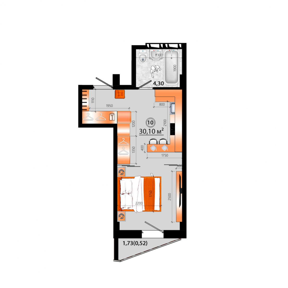 Планировка Студия